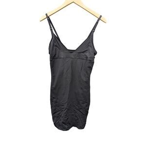 Black Plus Size 2X Maiden Form Body Suit Modest Compression Shape Wear Tummy